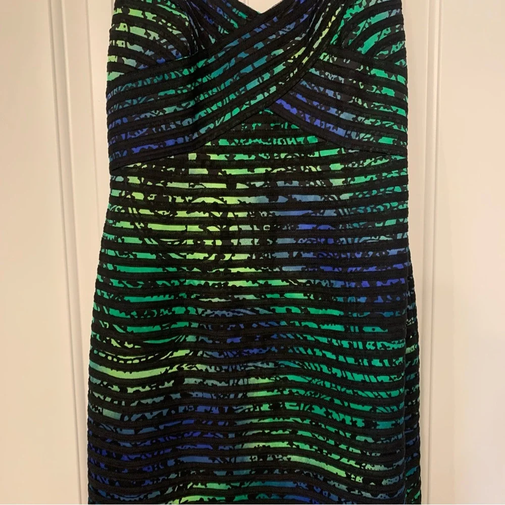 JS Collections Multi Color Spaghetti Strap Cocktail Dress - Picture 8 of 9